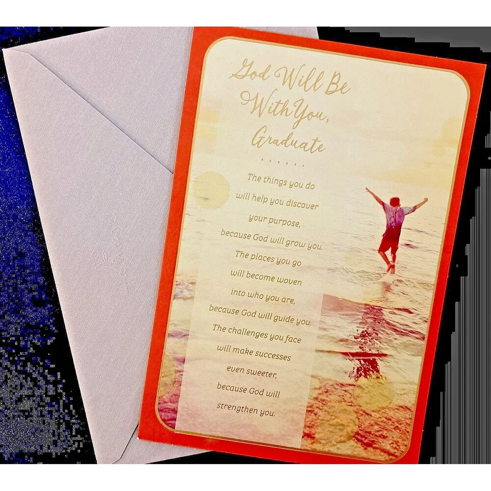 DaySpring Unused High School Graduation Greeting Card Religious God Bless Joshua